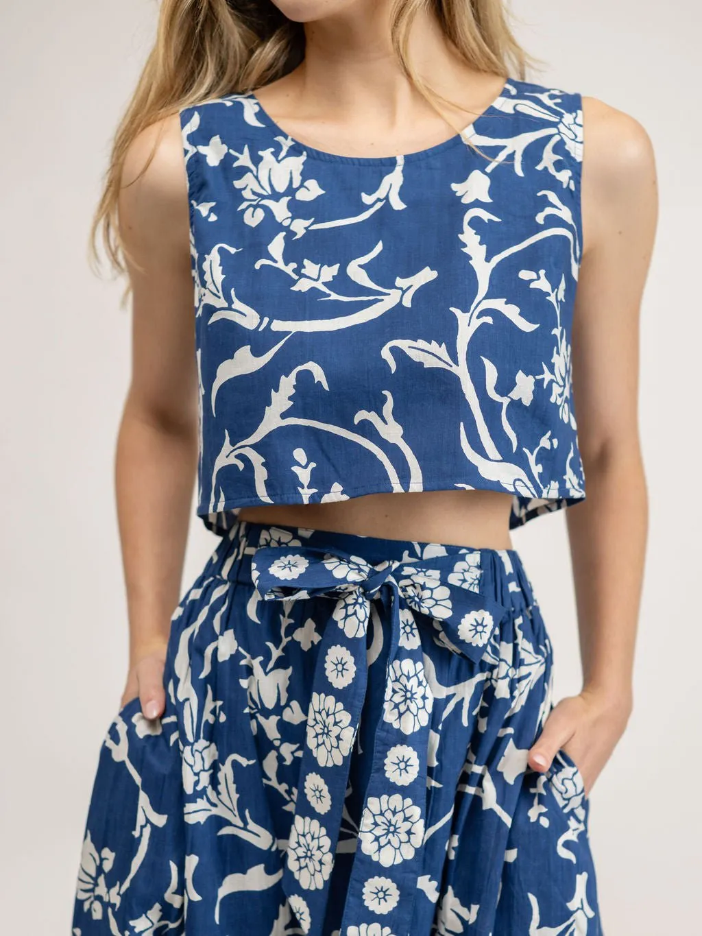 The Wallis 2-Piece Set | Blue Jodhpur Swirl