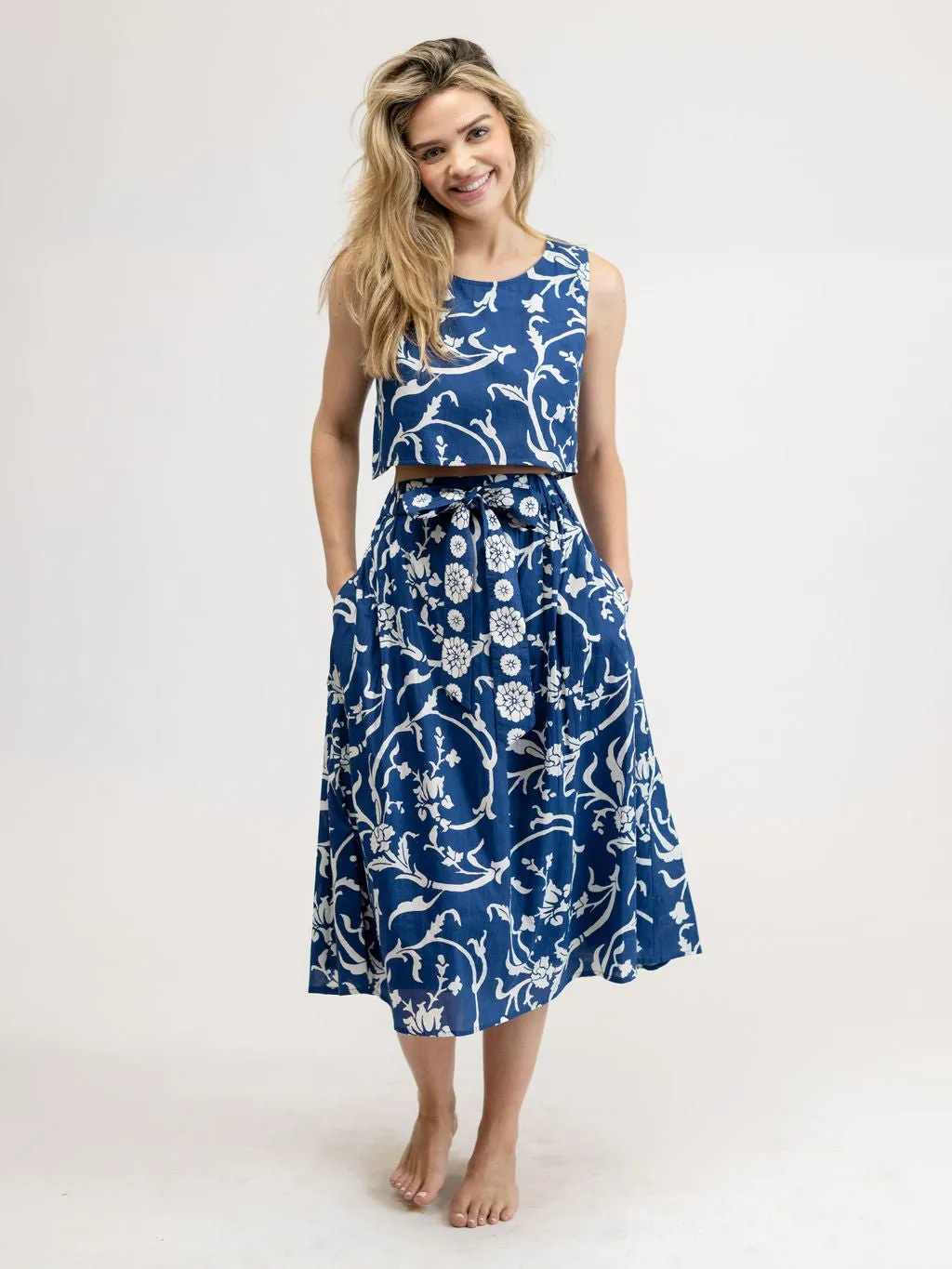 The Wallis 2-Piece Set | Blue Jodhpur Swirl