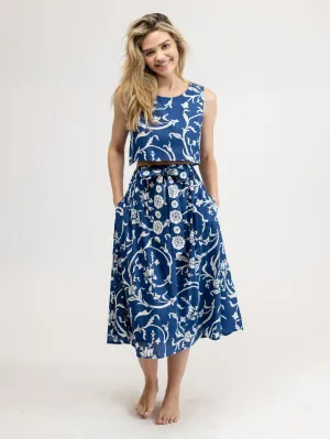 The Wallis 2-Piece Set | Blue Jodhpur Swirl