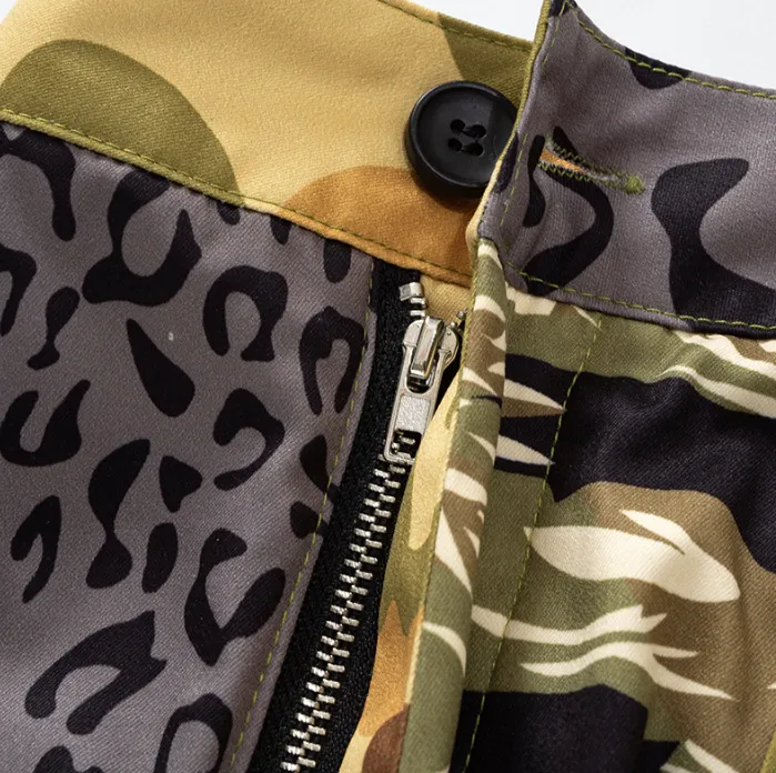 Trendy camo loose fit pants