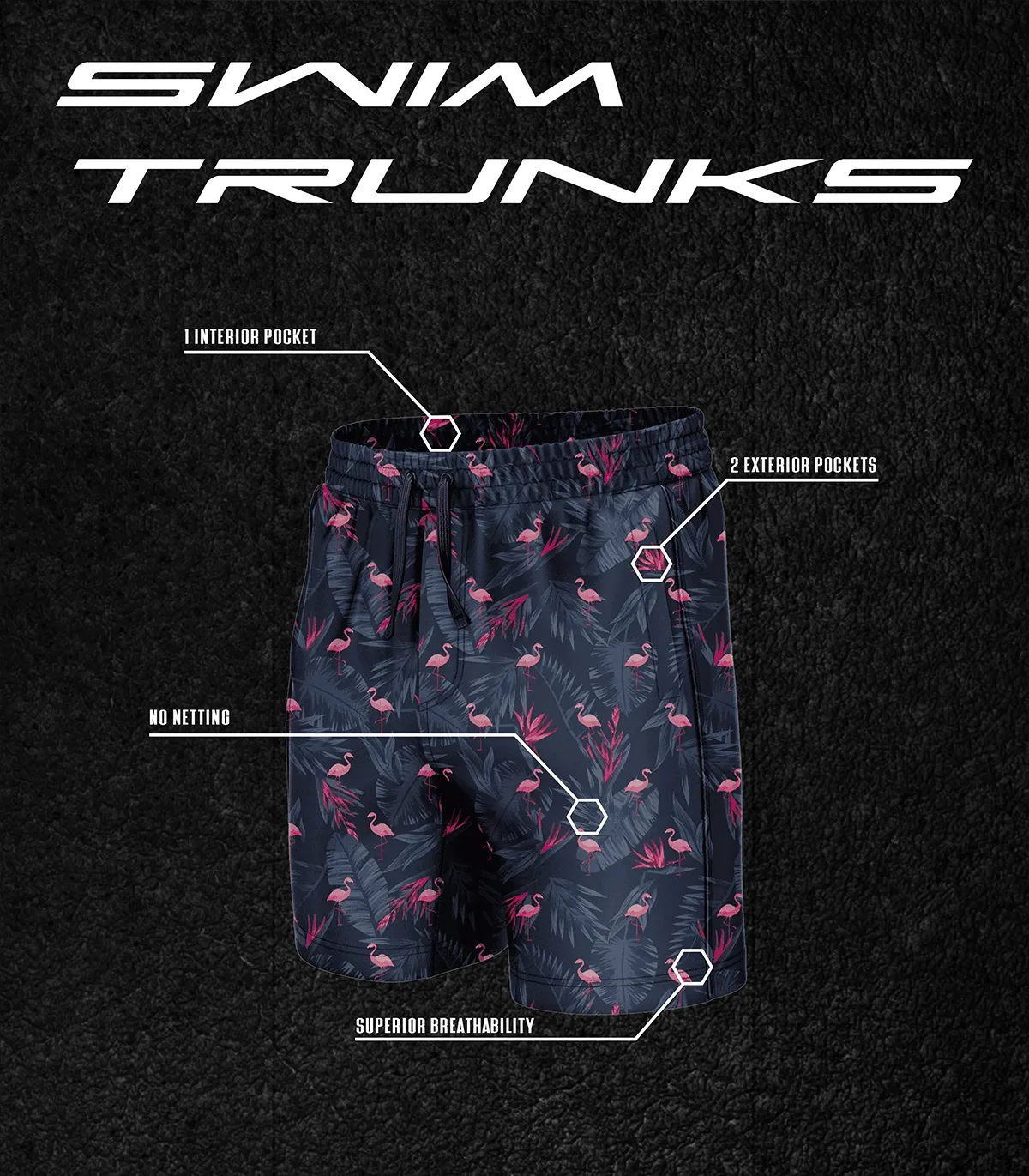 Woodland Digital Camo Swim Trunks