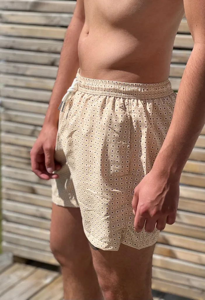 Yellow Floral Swim Shorts