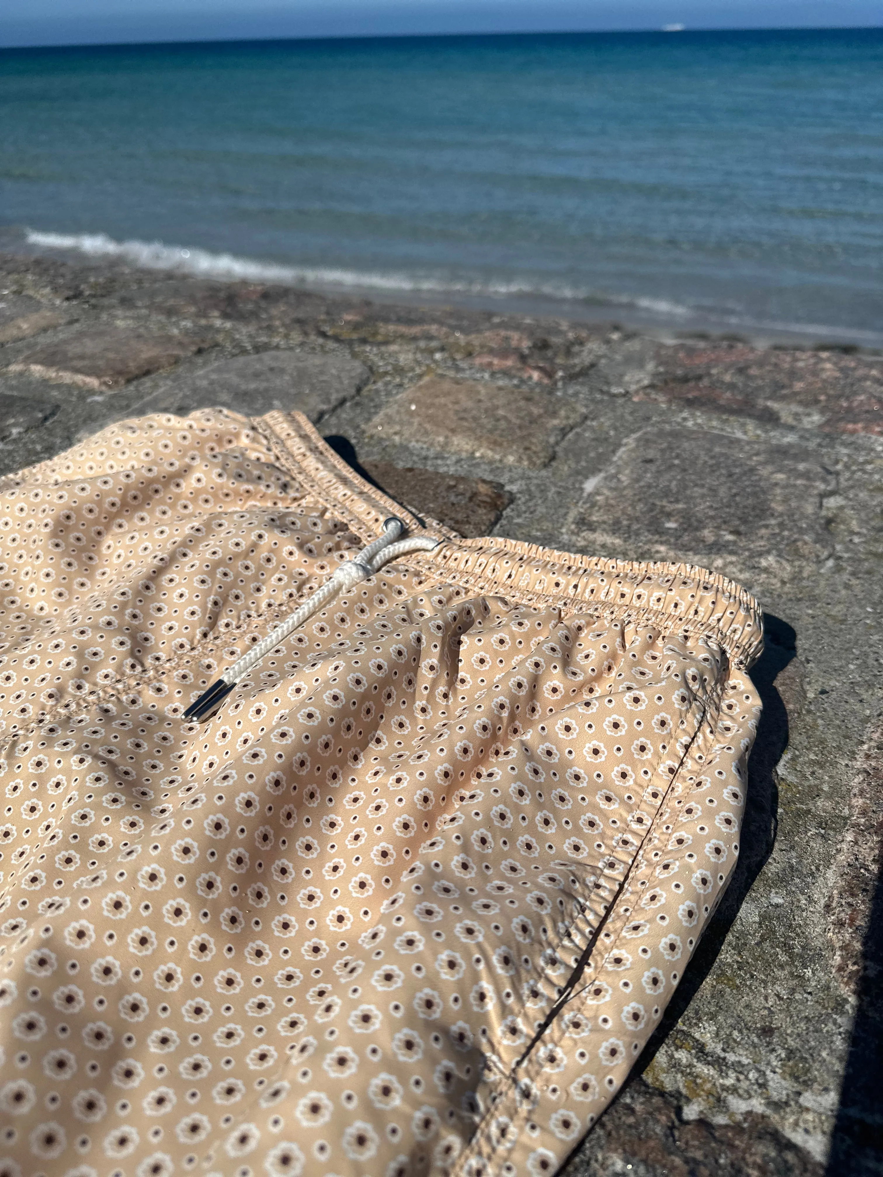 Yellow Floral Swim Shorts