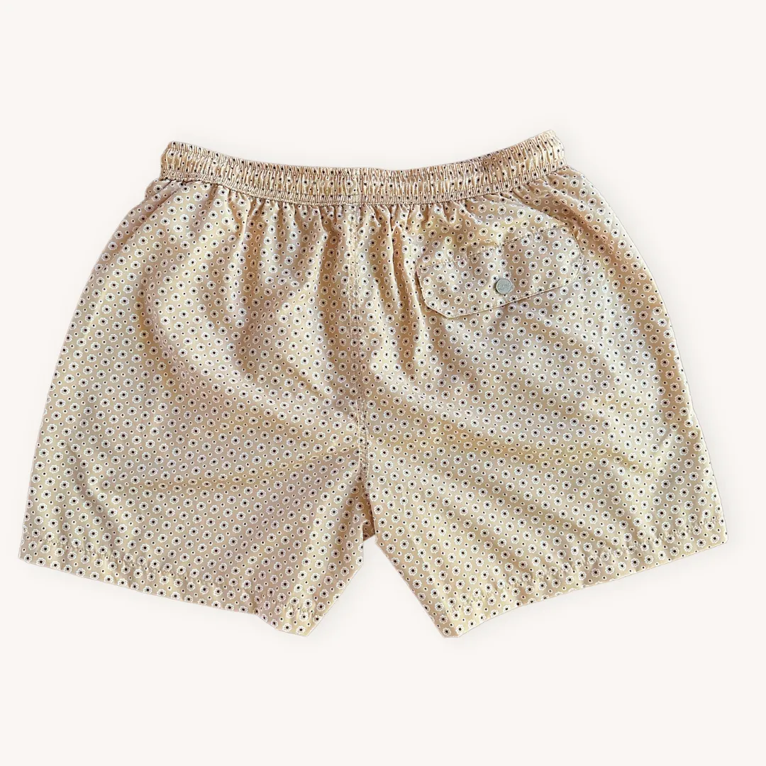 Yellow Floral Swim Shorts